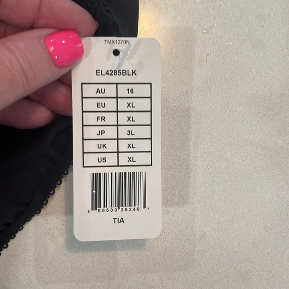 Elomi Womens 2 Pair Briefs XL Black & Dune Floral Lace Tummy Control EL4285 NWT - Picture 10 of 14